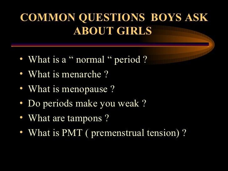 Sexual question to ask your girlfriend